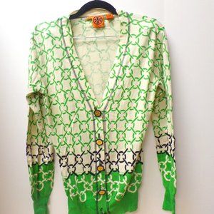 Tory Burch Women's Green/Blue Cardigan/ Cashmere